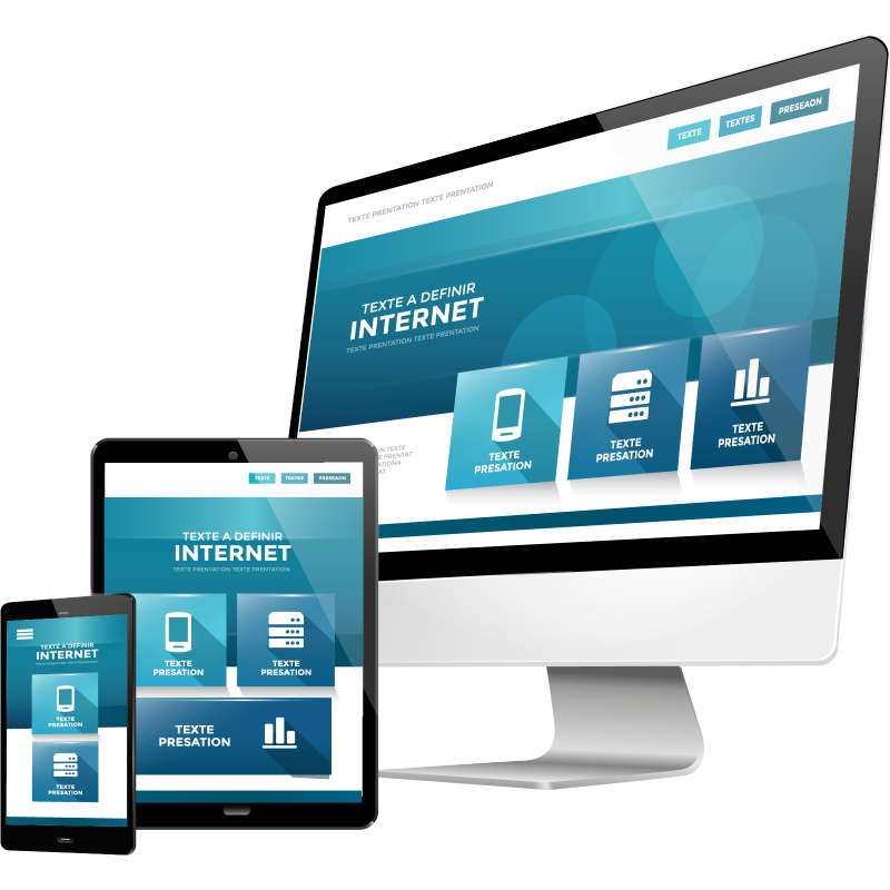 Smartphone, Laptop und Monitor auf denen responsives Webdesign Niedersachsen darstellt wird